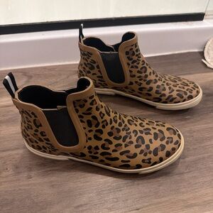 Leopard Print Ankle Boots